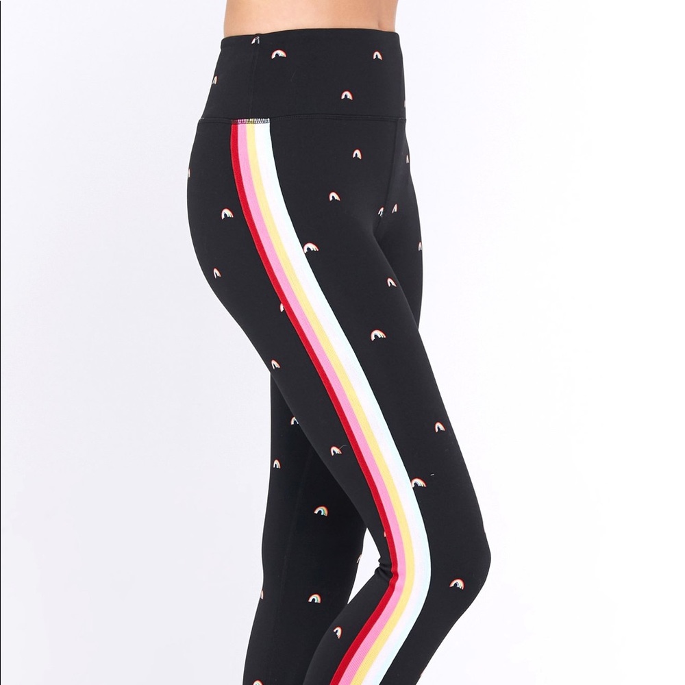 Spiritual gangster rainbow high waist leggings